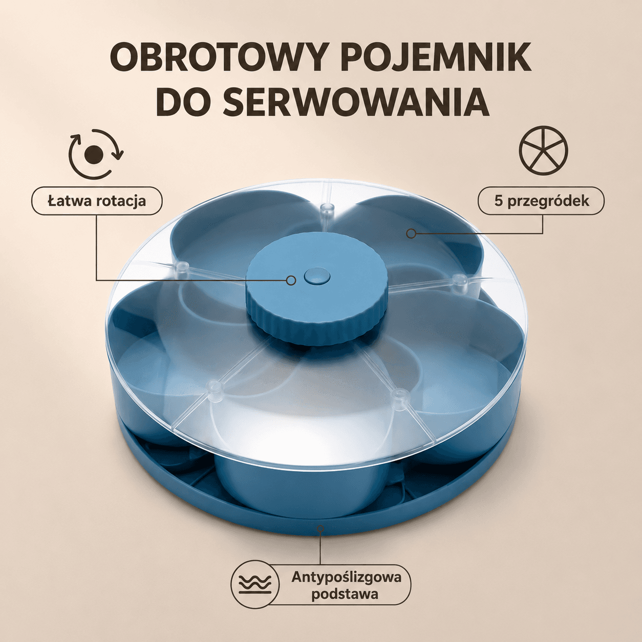 Taca obrotowa na przekąski Anti Insect SERVELLO